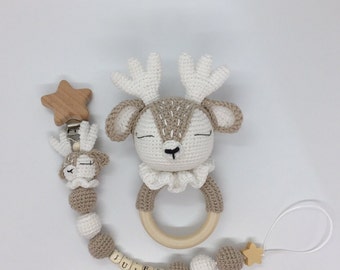 baby gift set / baby shower gift / rattle / pacifier clip / baby toy / child's toy