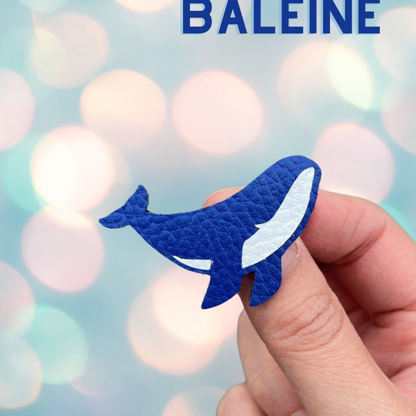 Broche Baleine en cuir