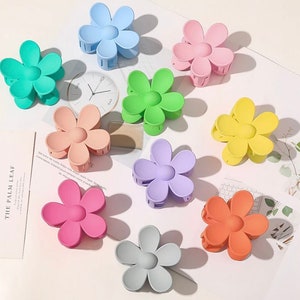 Flower Clips for Hair |Claw Clips| Vibrant colours| Boho Style |Matte Hair Clip |Girls Hair Claw| Preppy Hair Clip