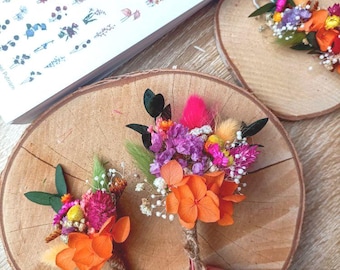 Accesorios para el Pelo Naranja/rosa para Boda, Bautizo y eventos.