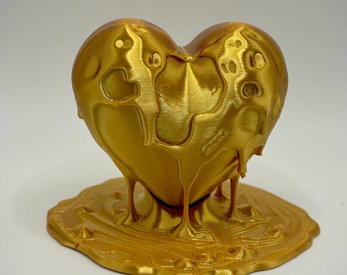 Wunderschönes „Schmelzendes Herz“ Deko Herz in einem schönen schimmernden Gold…