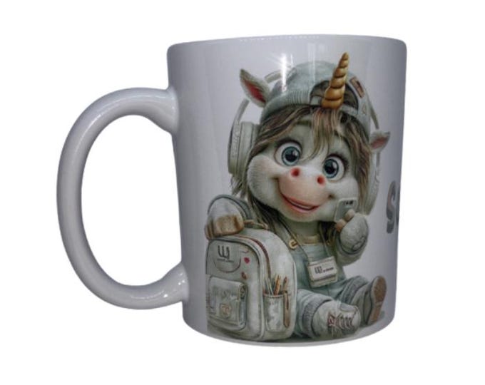 Der Einhorn Astronaut geht zur Schule als Motivtasse zum verschenken an eine ABC Schützen 2026