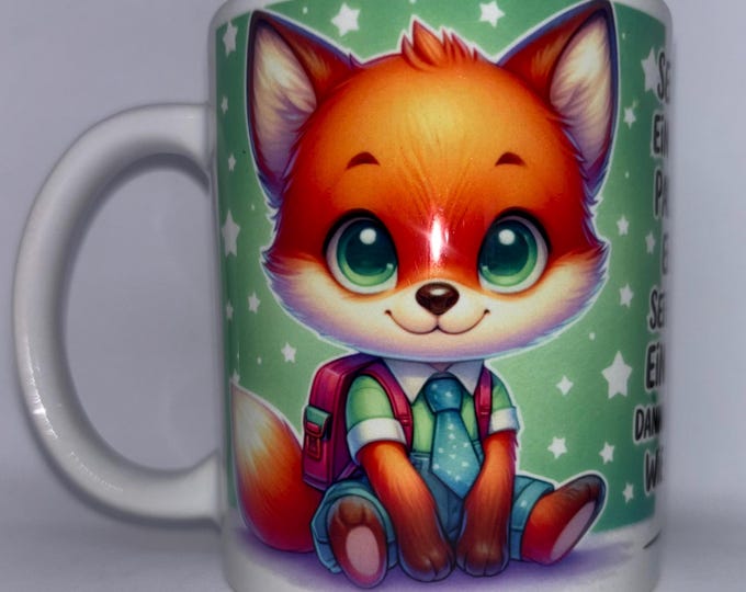 Fuchs mit frechem Spruch als Motivtasse zum verschenken oder sich auch einmal selbst etwas schenken.