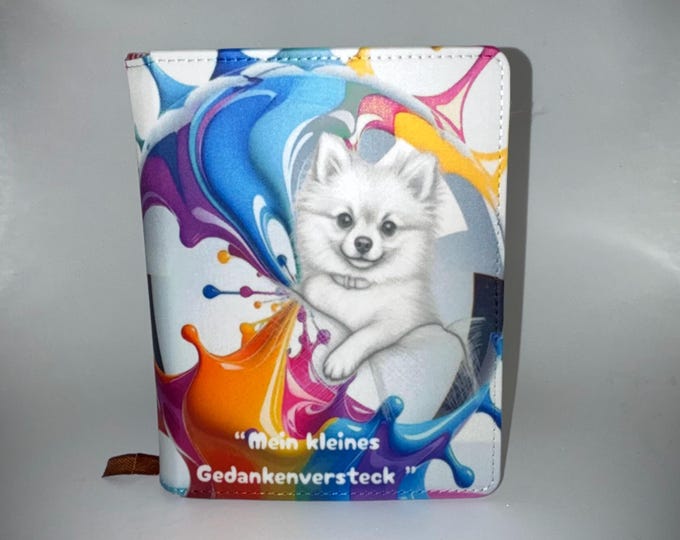 Notizbuch für Jung und Alt mit schönen kräftigen Farben auf dem Cover und ein süßer Hund als Design