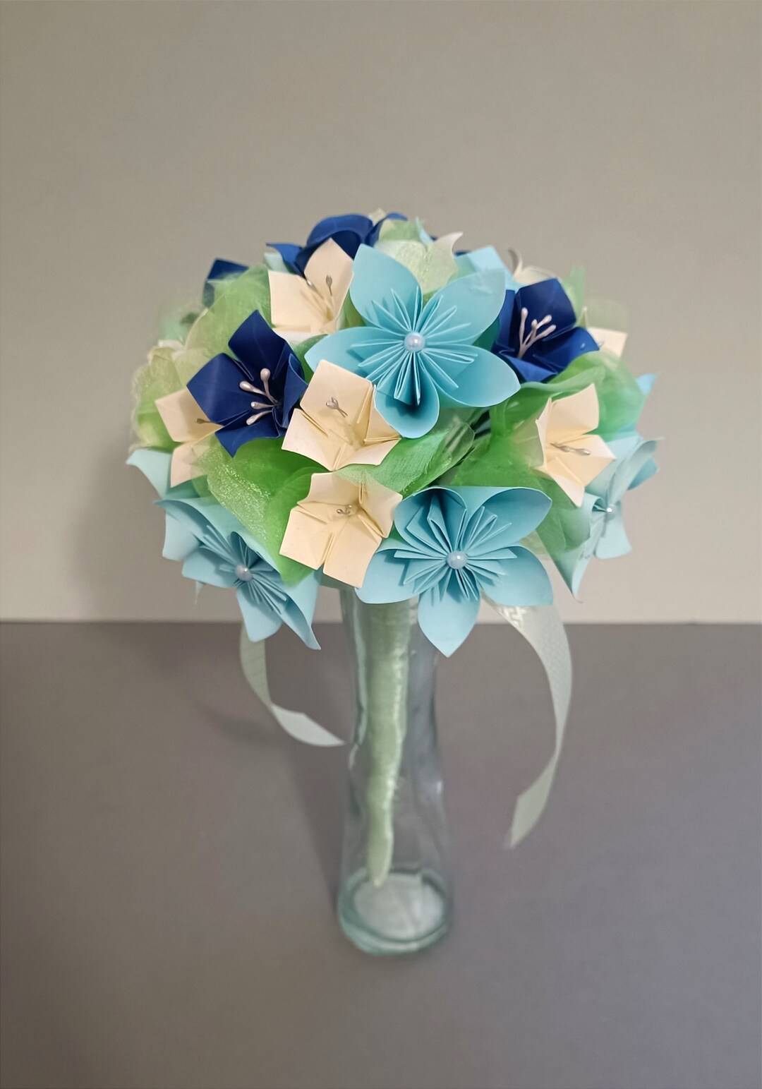 Origami Flower Bouquet Origami Wedding Bouquet 1st Anniversary Etsy
