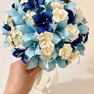 Origami flower bouquet for wedding, Paper flowers, Paper flower bouquet, Bridal bouquet