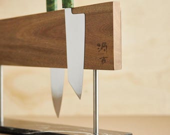 Magnetic Knife Block | Double Sided Holds 10 to 12 Knives | Blades up to 10"