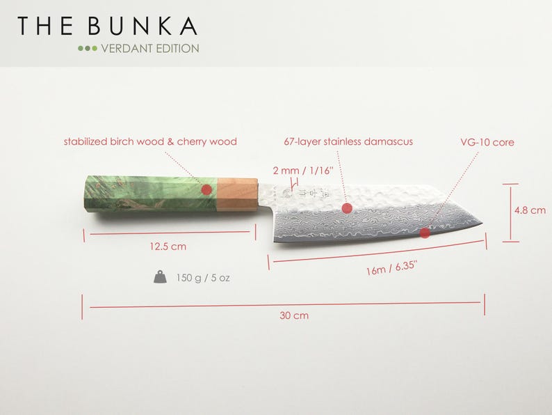 Damascus 6.3" BUNKA Chef Knife Gift Set with Sharpening Kit image 10