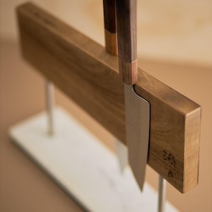 Bloque magnético para cuchillos de madera maciza / Independiente - Doble cara / 10-12 cuchillos imagen 8