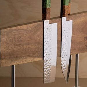 Bloque magnético para cuchillos de madera maciza / Independiente - Doble cara / 10-12 cuchillos imagen 9