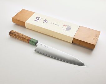 Handmade Damascus Japanese Style 20cm, 8 inch GYŪTO Kitchen Chef Knife  - Extra sharp & light ||  Autumn Edition