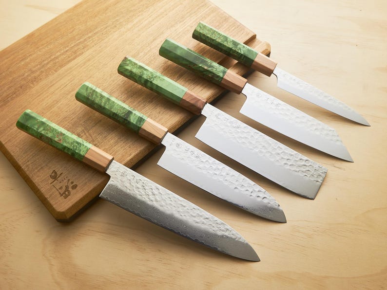 Damascus 6.3" BUNKA Chef Knife Gift Set with Sharpening Kit image 14