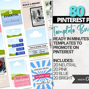 Pinterest Pins Canva BUNDLE, Canva, Pinterest Pin Templates, Pinterest Templates,  Canva Templates, Pinterest Pins, Pinterest Design, Bundle