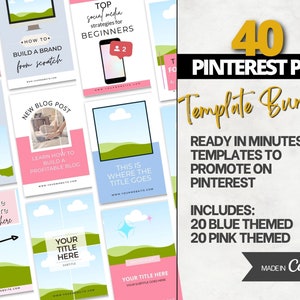Pinterest Pins Canva BUNDLE, Canva, Pinterest Pin Templates, Pinterest Templates,  Canva Templates, Pinterest Pins, Pinterest Design, Bundle