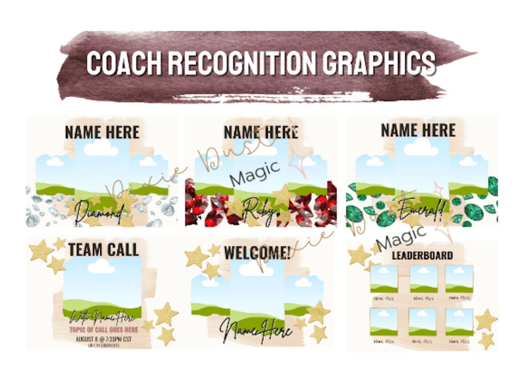 CANVA Beachbody Coach Recognition Templates 14 Editable - Etsy