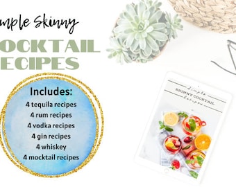 Cocktail Recipe digital download, Printable Cocktail Recipe book, Cocktail book, cocktail print digital download