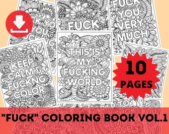 swear coloring page etsy