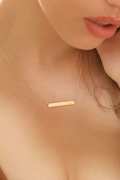 14k Solid Gold Personalized Minimalist Bar Name Necklace \u2022  Handwriting Name Necklace \u2022 Gift For Her \u2022 Birthday Gift \u2022 Christmas Gift