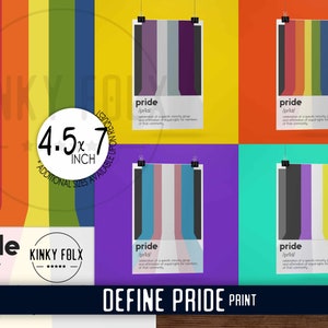 Define Pride Art Print for your home, LGBTQ Print, LGBTQ Art, Transexual Pride, Asexual Pride, Nonbinary Pride, Subtle LGBTQ Art