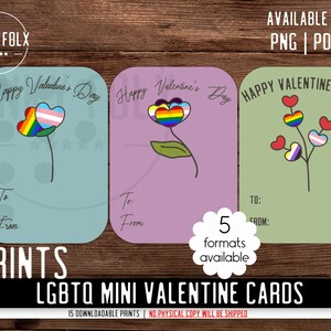 LGBTQ Mini Valentine Cards, Love is Love Valentine Cards, rainbow heart, gender equality, Cricut File, Instant Download