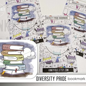 Magnetic Diversity Pride Bookmark | Bookmark for Pride | Gift for Women | LGBTQ Magnetic Bookmark | Subtle Pride