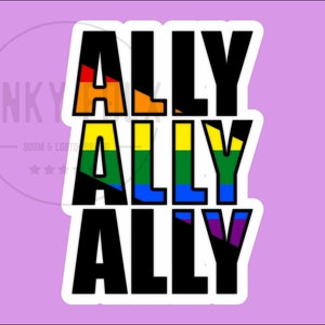 LGBTQ Ally Sticker | Social Justice Decal | Ally Decal | Car Decal | Liberal Gift | Trans Decal | LBGTQ+ Rights Sticker