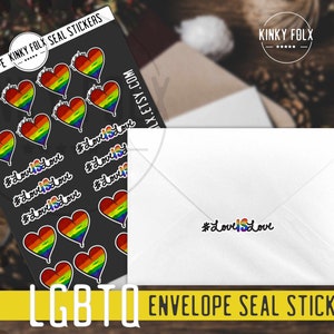 LGBTQ Briefumschlag Aufkleber, LGBTQ Planner Aufkleber, Matte Aufkleber, LGBTQ Aufkleber, Gay Sticker