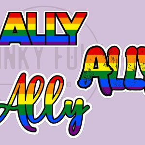 LGBTQ Ally Decal / LGBT+ Ally Sticker / Social Justice Decal / Ally Decal / Car Decal / Liberal Gift / LBGTQ+ Rights Sticker
