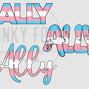 Trans Ally Decal / Trans Ally Sticker / Social Justice Decal / Ally Decal / Car Decal / Liberal Gift / LBGTQ+ Rights Sticker