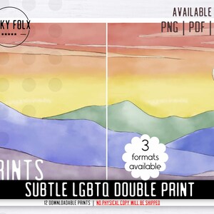 Subtle Pride Digital Print | Subtle Pride Print | Minimalist Pride Art | Minimalist Pride Decor