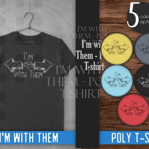 I&#39;m With Them T-Shirt For Polyamory Relationships, Polyamory Shirt, Poly Shirt, Pansexual Shirt, Unisex Shirt, Boho Shirt