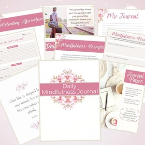 Mindfulness Journal | Daily Reflection Journal | Printable Journal | Mental Health Journal | Self Care | Daily Affirmations | Daily Planner