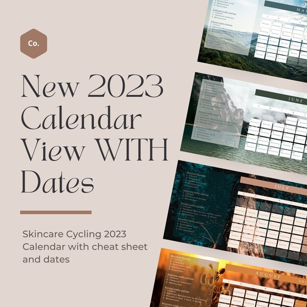 Skin Cycle Calendar Etsy