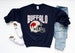 Vintage Buffalo Football Helmet Unisex Navy Sweatshirt, Buffalo Sports Retro Shirt, American Football Shirt 