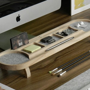 Wooden organizers for Desk - stationary organizer - cute desktop storage for home or office