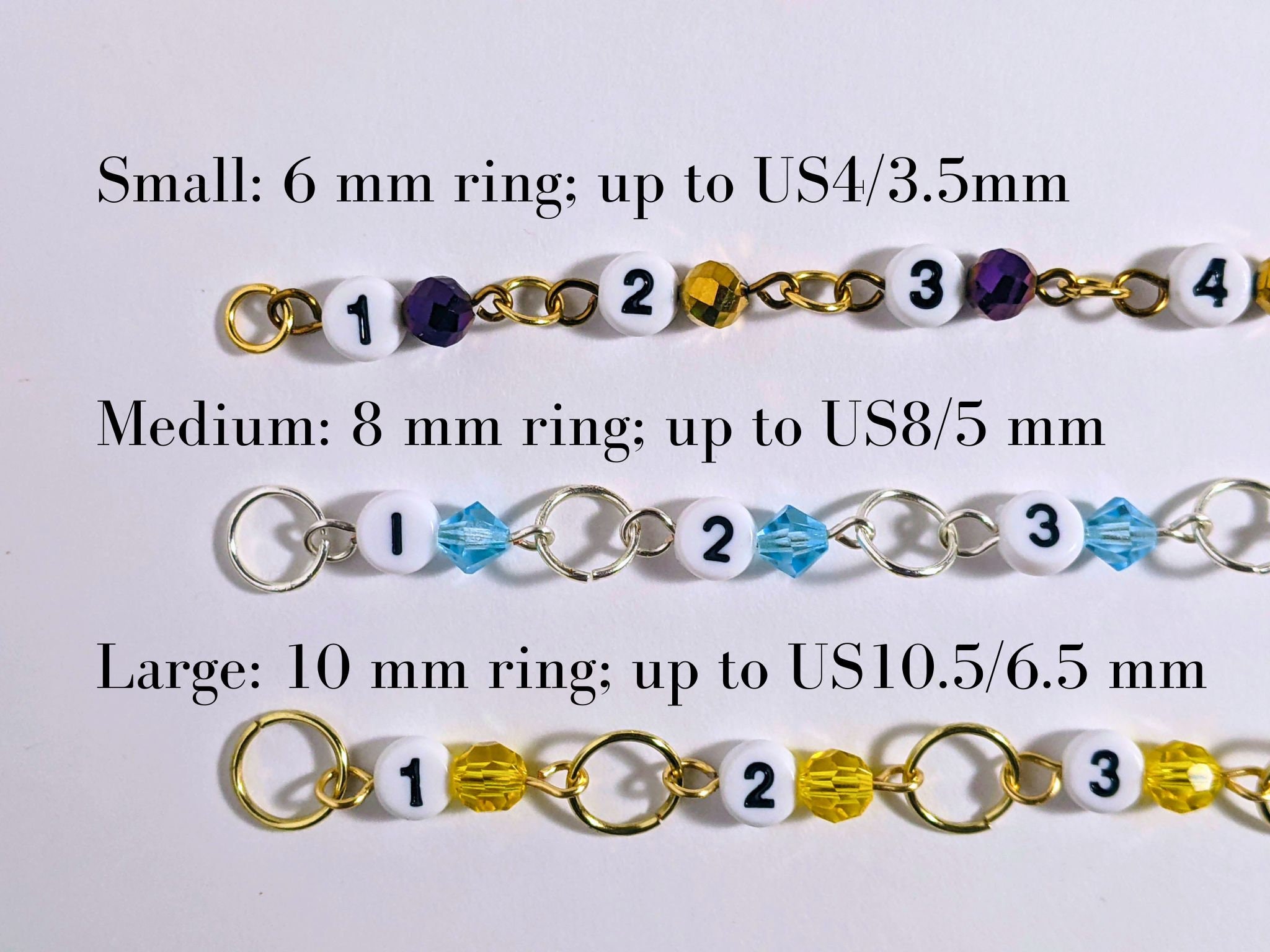 Knitting Chain Row Counter, Progress Keeper, Clear Aurora, Multiple ...