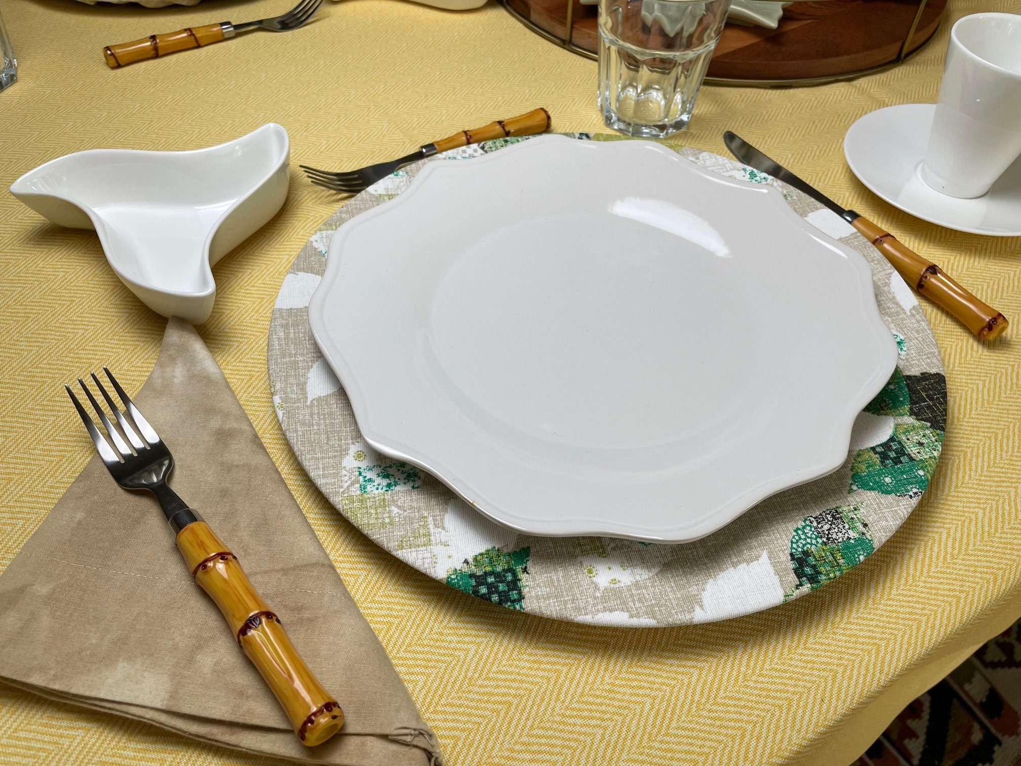 Patch Leaves Charger Plates Cover Set of 4/6 Charger Plate Etsy