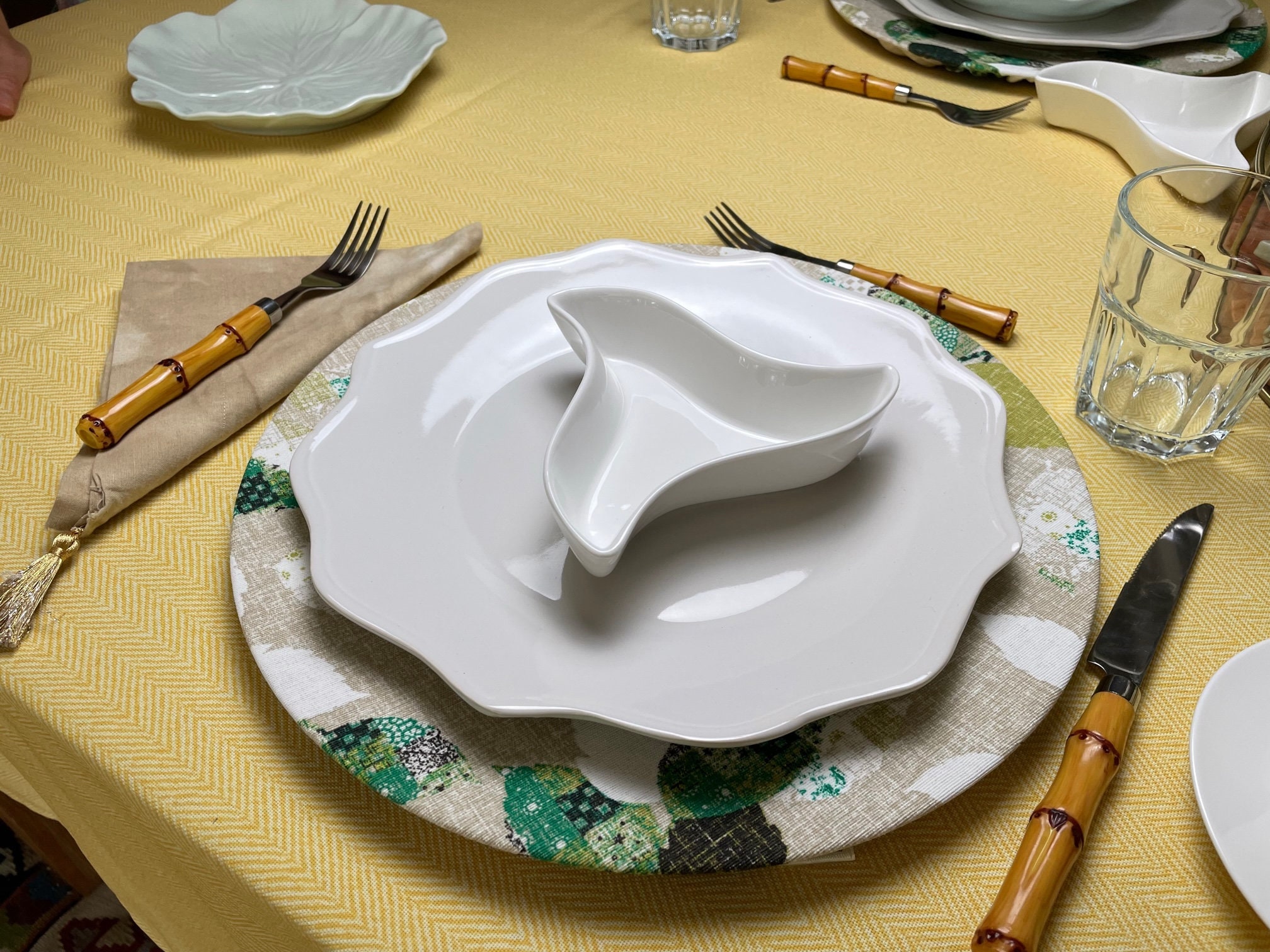 Patch Leaves Charger Plates Cover Set of 4/6 Charger Plate Etsy