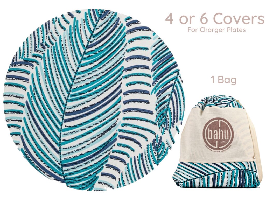 Fresh Leaves Charger Plates Cover, Set of 4/6 Charger Plate Covers and