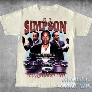 OJ Simpson Graphic Tee, Glove Dont Fit Must Acquit, OJ The Juice Shirt, Rip OJ Shirt, Robert Kardashian Sr, oj simpson shirt zdjęcie 4