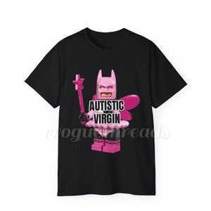 Autistic Virgin meme graphic tee, Funny graphic tee, meme shirt Black