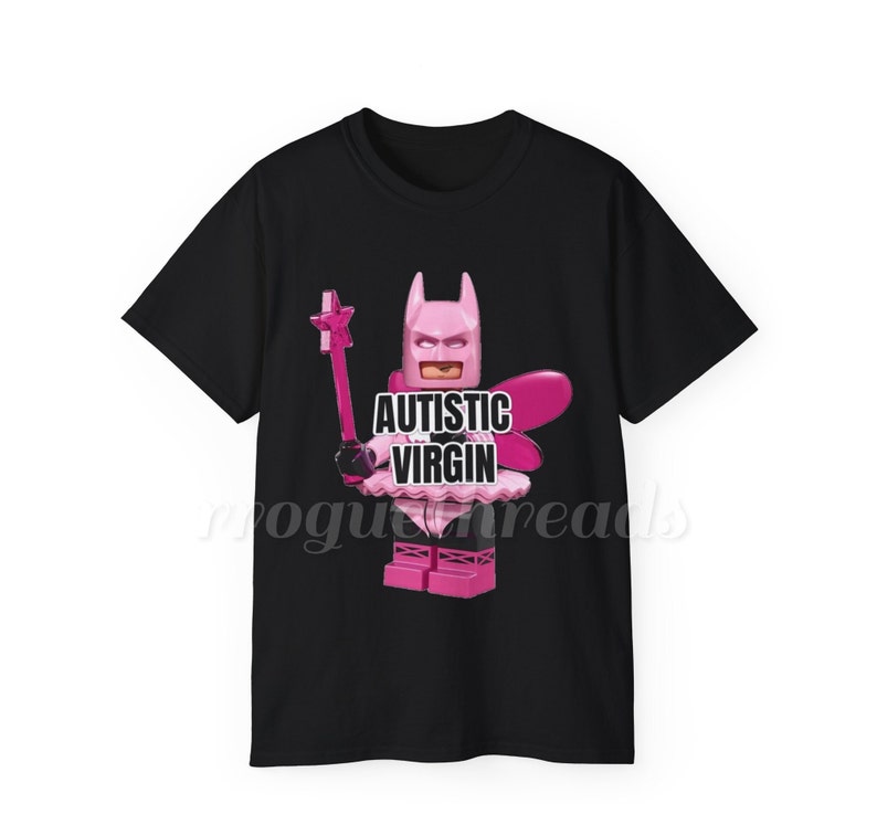 Autistic Virgin meme graphic tee, Funny graphic tee, meme shirt Black