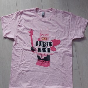 Autistic Virgin meme graphic tee, Funny graphic tee, meme shirt zdjęcie 8