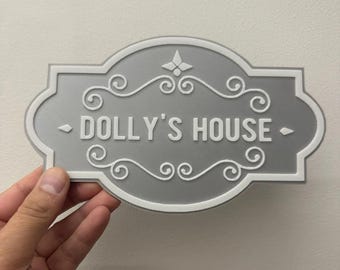 Letrero personalizado para la puerta de la casita de juegos, letrero para cabaña, placa de nombre 3D bicolor, decoración para la sala de juegos, regalo para niños.