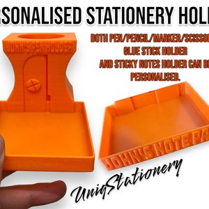 Personalised 3d Desk Organiser - Modern and Functional Pens -pencils - Scissors - Sticky Notes Holder - Great Gift for any Occasion