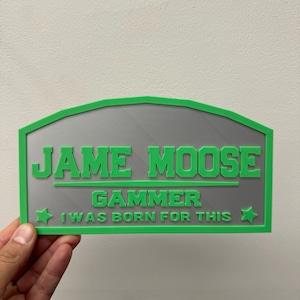 Custom door sign, Unique 3D dual colour room door plaque, great as a birthday gift or Christmas gifts, for all gamers out there.