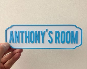 Letrero personalizado estilo callejero, letrero 3D personalizado para puerta con nombre, letrero para sala de juegos, letrero para dormitorio, letrero para oficina, letrero para cueva de hombre