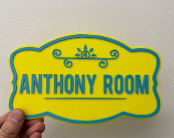Letrero personalizado para puerta, placa con nombre 3D personalizada, decoración para dormitorio, decoración para sala de juegos, letrero para oficina, regalo personalizado