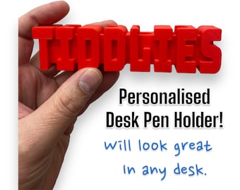 Personalised desk pen holder - look great on any desk - Xmas - birthday - presents - thank you gift - kids pen holder - pencil pot