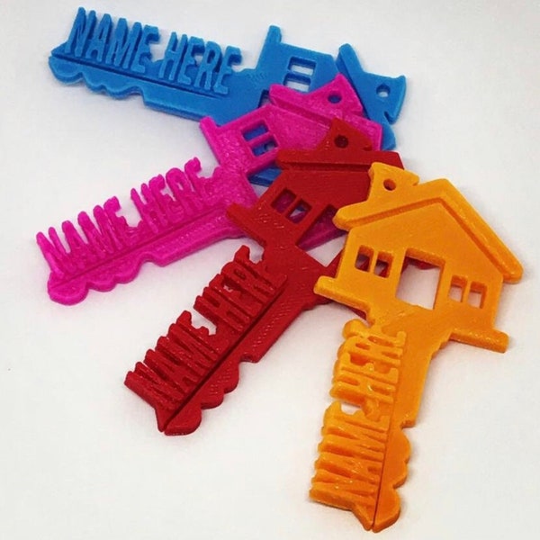 Personalised 3D House Rubber Key Keyring - key Ring - Keychain - Key fob - Custom Tags - different and unique item - Get your today